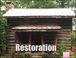 Historic Log Cabin Restoration  Shawboro, North Carolina
